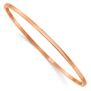 Stainless Steel Polished Rose IP-plated 2mm Bangle