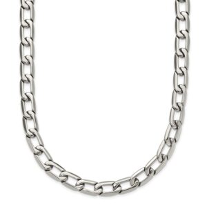 Stainless Steel Polished Open Link 24in Necklace