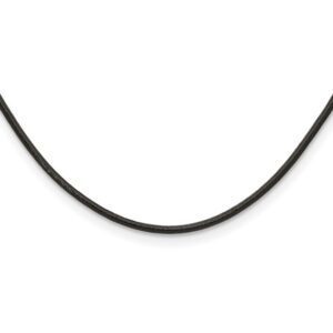 3mm Genuine Leather Greece Textured 18in Necklace