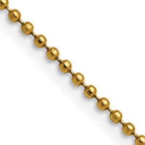 Stainless Steel Polished Yellow IP-plated 2mm 18in Ball Chain