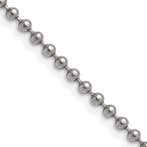 Stainless Steel Polished 3mm 18in Ball Chain