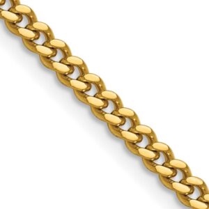 Stainless Steel Polished Yellow IP-plated 4mm 18in Curb Chain