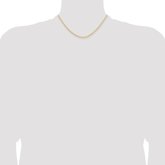 Stainless Steel Polished Yellow IP-plated 2.3mm 16in Cable Chain - Image 4