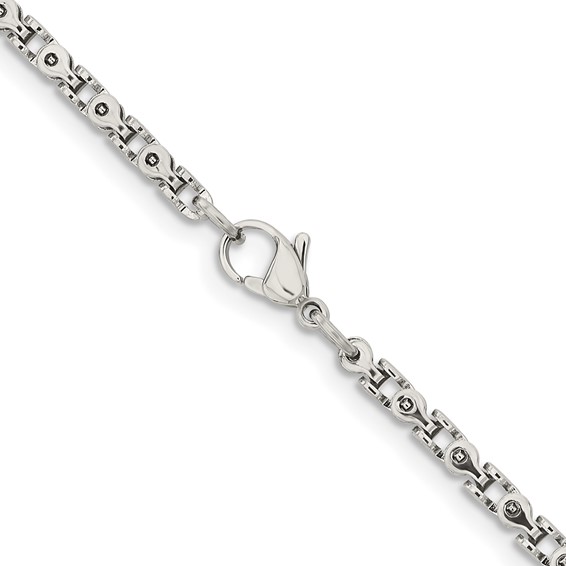 Stainless Steel Polished Fancy Link 18in Chain - Image 5