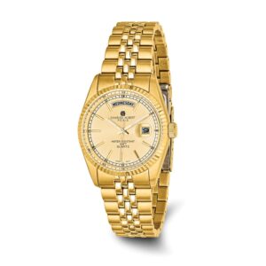 Mens Charles Hubert IP-plated Champagne Dial Watch