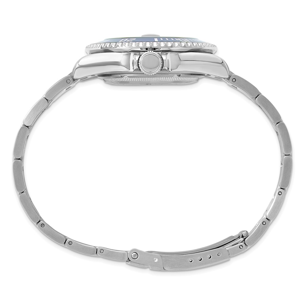 Mens Charles Hubert Stainless Steel Blue Dial Watch - Image 3