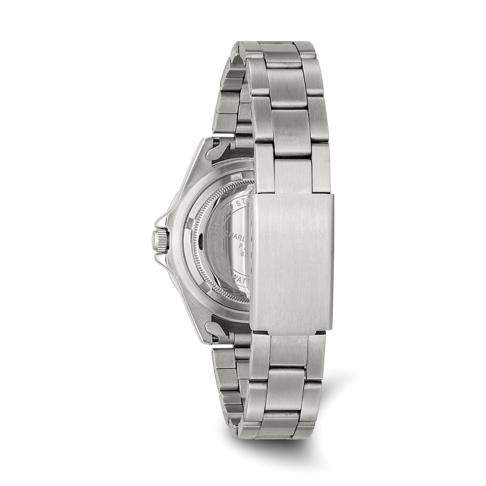 Ladies Charles Hubert Stainless Steel Band Blue Dial Watch - Image 3