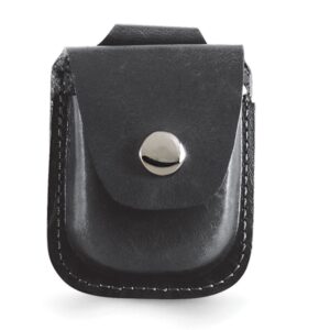 Charles Hubert Black Leather Holder For Up To 52mm Pocket Watch