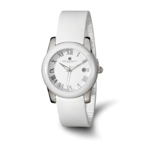 Charles Hubert Stainless Steel/Ceramic White Dial Watch