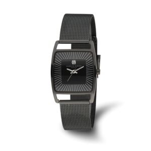 Charles Hubert Black IP-plated Stainless Steel Milanese Band Watch