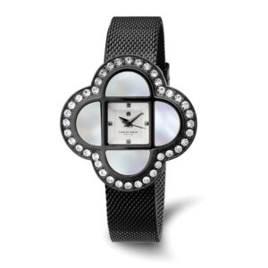 Ladies Charles Hubert Black IP-plated Stainless 36x36mm Watch
