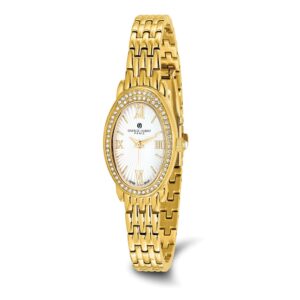 Ladies Charles Hubert IP-plated Stainless Steel Crystal Bezel 21x32mm Watch