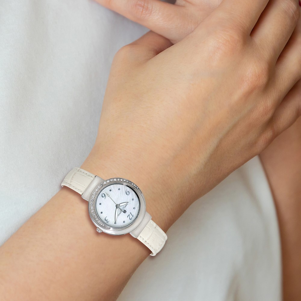 Ladies Charles Hubert Stainless Steel Leather Band 38mm Watch - Image 5