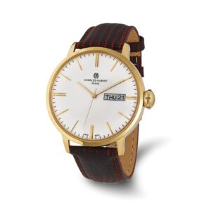 Mens Charles Hubert Stainless Steel White Dial Watch
