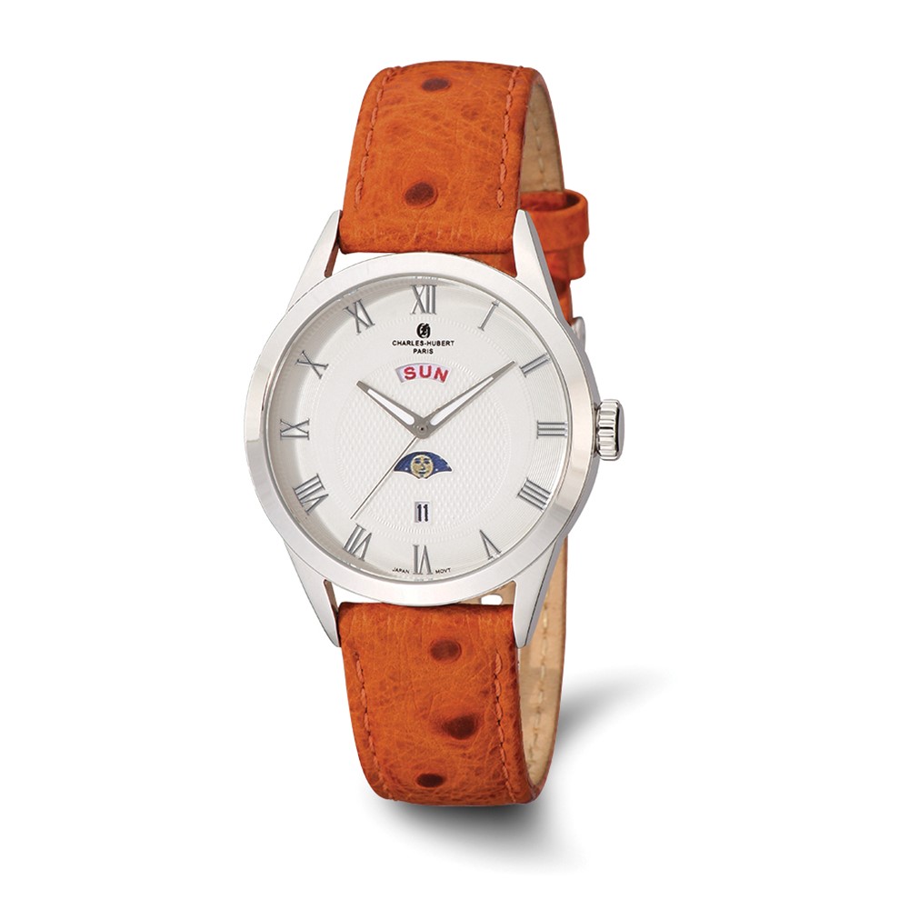 Charles-Hubert Stainless Steel White Dial with Day and Date Watch