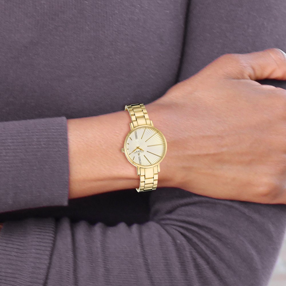 Ladies Charles Hubert IP-plated Stainless Steel Champagne Dial Watch - Image 5