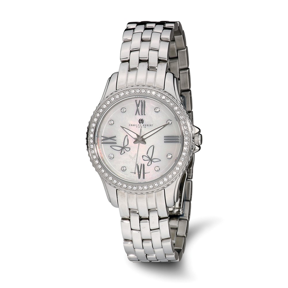 Ladies Charles Hubert Stainless Steel MOP Dial Watch