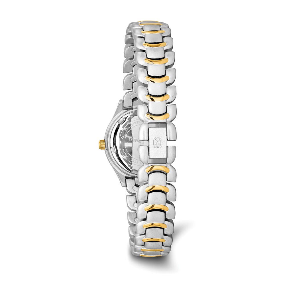 Ladies Charles Hubert Two-tone Brass White Dial Watch - Image 4