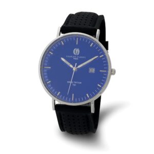 Charles Hubert Stainless Steel w/2 Bands Tritium Blue Dial Watch