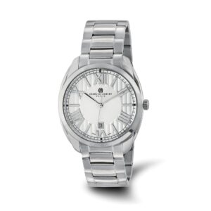 Mens Charles Hubert Stainless Steel Off-White Dial Watch