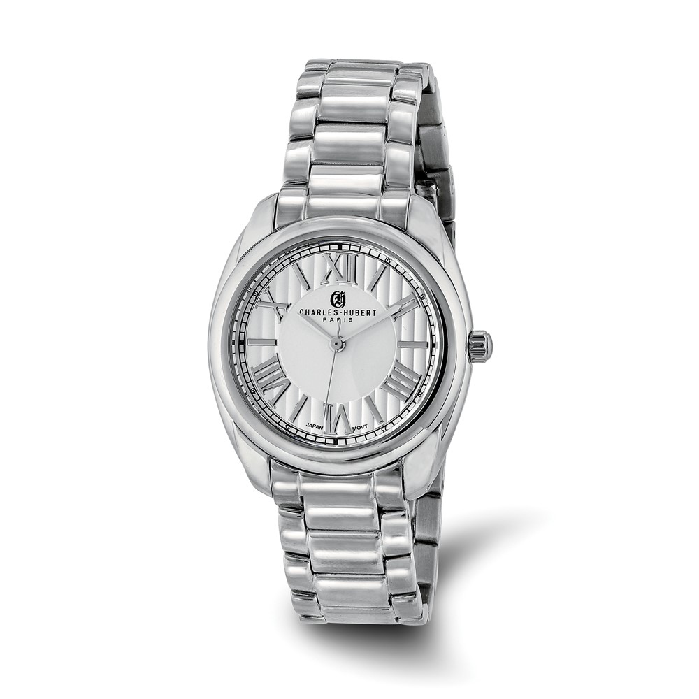 Ladies Charles Hubert Stainless Steel Off-White Dial Watch