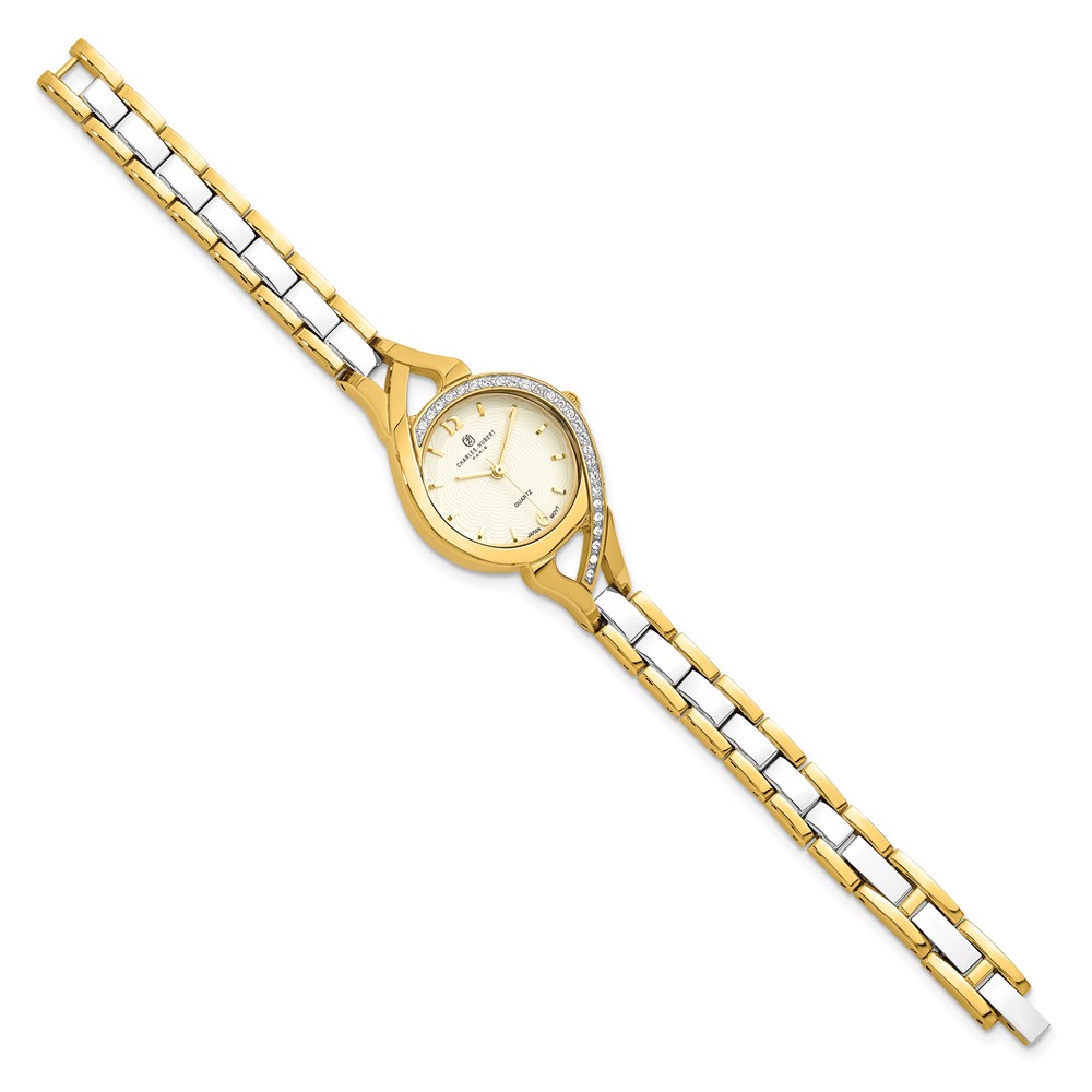 Ladies Charles Hubert Two-Tone Off-White Dial Watch - Image 3