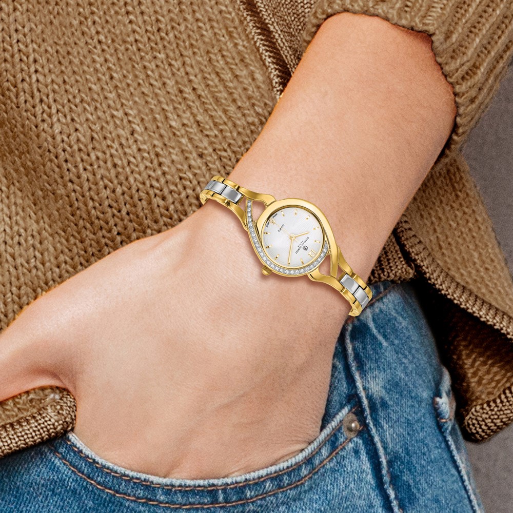 Ladies Charles Hubert Two-Tone Off-White Dial Watch - Image 7