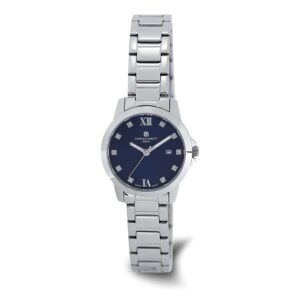 Charles-Hubert Stainless Steel Quartz Blue Dial with Date Watch