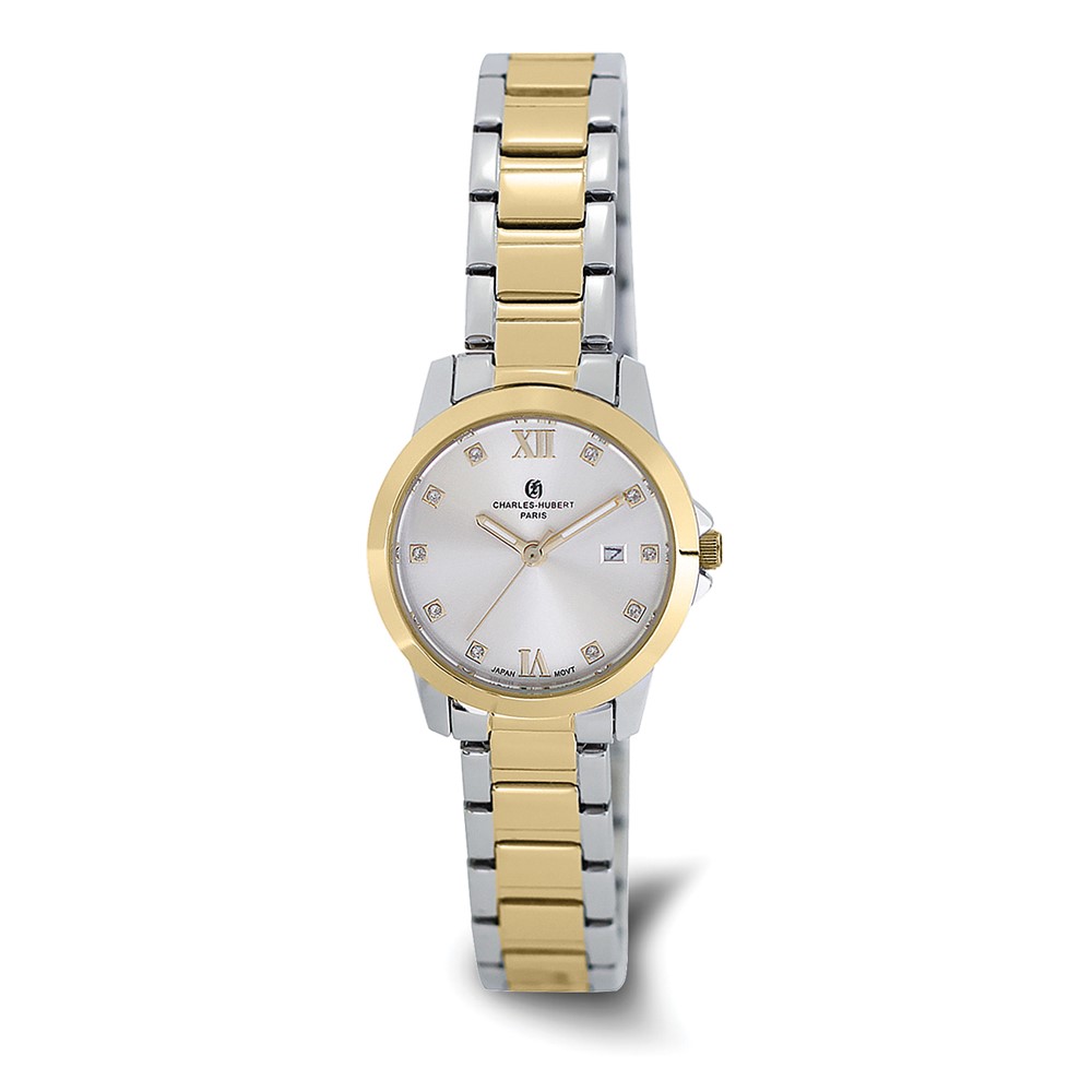 Charles-Hubert Two-Tone Yellow IP-plated Stainless Steel Quartz Watch