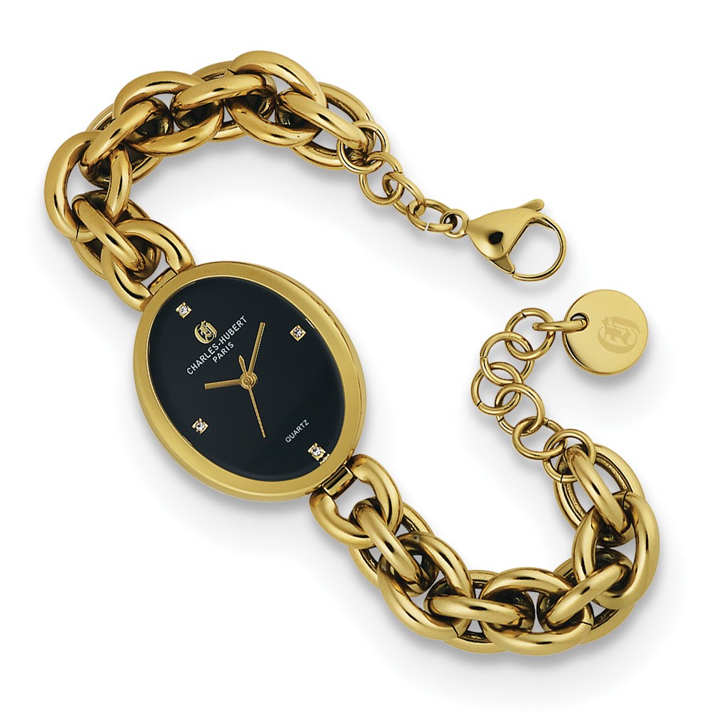 Charles-Hubert Gold IP-plated Stainless Steel Quartz Watch - Image 2