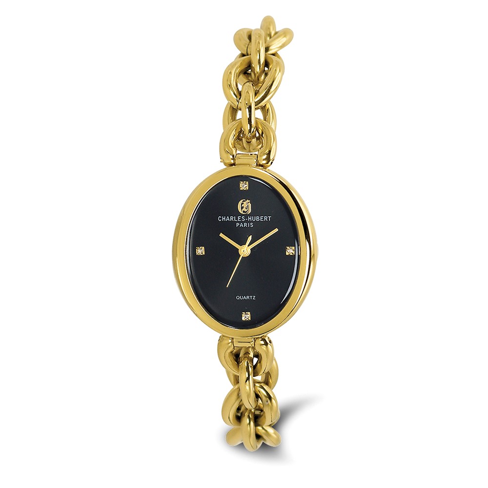 Charles-Hubert Gold IP-plated Stainless Steel Quartz Watch