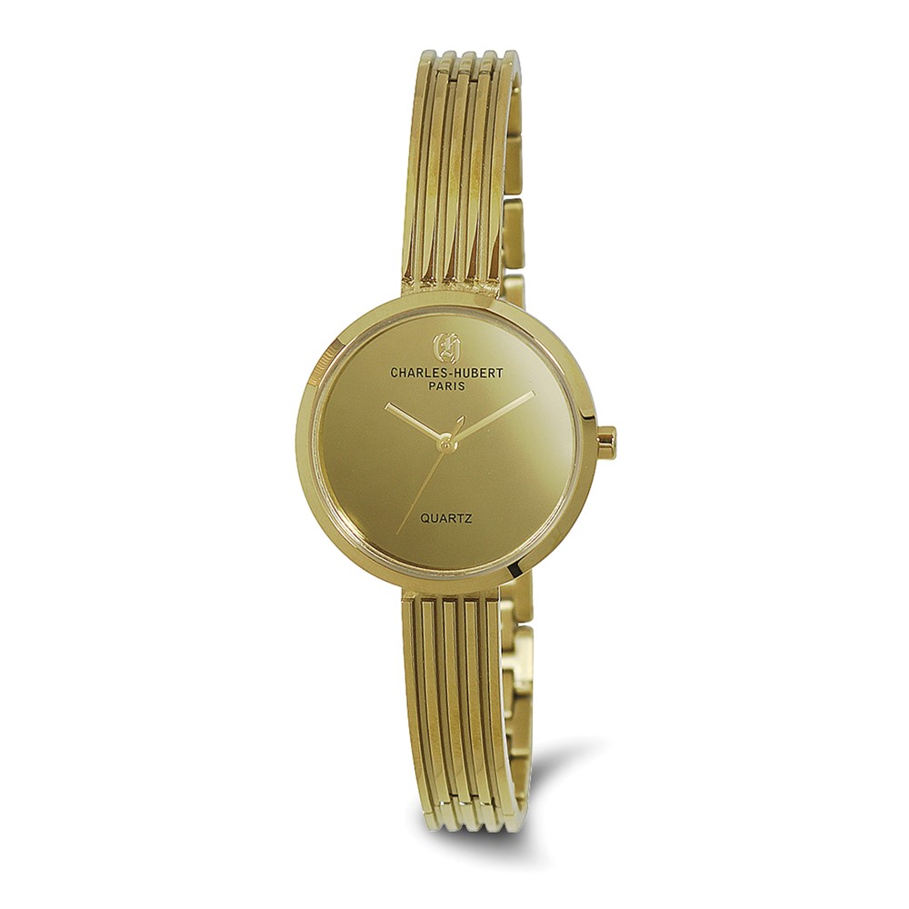 Charles-Hubert Gold IP-plated Stainless Steel Quartz Watch
